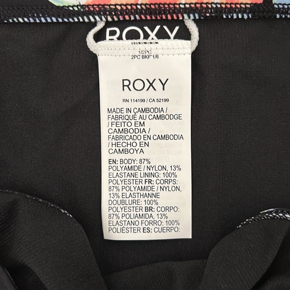 NWT Roxy Beach Classics Triangle Bikini Top with String Tie Bottoms - Picture 8 of 9